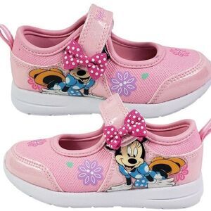 Disney Minnie Shoes for Girls - Pink Mary Jane LED Light Up Shoes Size 10 (19cm)